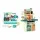 Keezi 2 Piece Pretend Kitchen and Washing Playset with Lights Sounds and Water Cycle for Kids Multicoloured