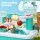 Keezi 2 Piece Pretend Kitchen and Washing Playset with Lights Sounds and Water Cycle for Kids Multicoloured