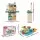 Keezi 2 Piece Kids Pretend Kitchen and Water Fishing Playset with Steam Light and Sound Functions