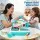 Keezi Kids Kitchen Play Set - Green Pretend Sink with Sensor, Realistic Washing & Removable Legs, 38cm x 27cm x 25cm