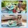 Keezi Kids Kitchen Play Set - Green Pretend Sink with Sensor, Realistic Washing & Removable Legs, 38cm x 27cm x 25cm