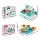 Keezi Kids Pretend Kitchen and Water Playset with Fishing Game and Sensor Tap Multicoloured