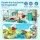 Keezi Kids Pretend Kitchen and Water Playset with Fishing Game and Sensor Tap Multicoloured