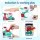 Keezi Kids Pretend Kitchen and Water Playset with Fishing Game and Sensor Tap Multicoloured