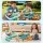 Keezi Kids Pretend Kitchen and Water Playset with Fishing Game and Sensor Tap Multicoloured