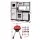 Keezi Wooden Kids Kitchen and BBQ Playset 86x30x80cm with Fridge Oven Sink Stove and Accessories 3+ Years