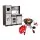 Keezi Wooden Kids Kitchen and BBQ Playset 86x30x80cm with Fridge Oven Sink Stove and Accessories 3+ Years
