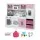 Keezi Kids Kitchen Playset - 2-Piece Wooden, 100CM Pink, Realistic Sounds & Lights, Complete with Fridge & Coffee Maker