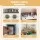 Keezi Kids Kitchen Play Set: Wooden Pretend Cooking Toys with Storage, Detachable Sink & Golden Accents, 81x29x101cm