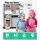 Keezi Kids Wooden Kitchen Play Set - Pretend Cooking Toys with Stove, Fridge & Storage, Dark Brown, 86x30x80cm
