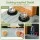 Keezi Kids Mud Kitchen Outdoor Wooden Play Kitchen with Sink Two Stoves Double Blackboards 110.5cm Net