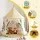 Keezi Kids Play Tent Playhouse Castle with Window Flag Carry Bag Multicolour 121 x 100 x 133 cm for 3-6 years