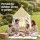 Keezi Kids Play Tent Playhouse Castle with Window Flag Carry Bag Multicolour 121 x 100 x 133 cm for 3-6 years