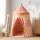 Keezi Kids Play Tent with Star Lights Window and Carry Bag 116x153cm Pink Playhouse for Imaginative Play