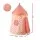 Keezi Kids Play Tent with Star Lights Window and Carry Bag 116x153cm Pink Playhouse for Imaginative Play