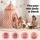 Keezi Kids Play Tent with Star Lights Window and Carry Bag 116x153cm Pink Playhouse for Imaginative Play