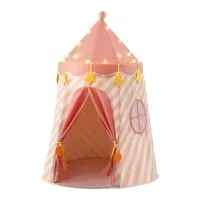Keezi Kids Play Tent with Star Lights Window and Carry Bag 116x153cm Pink Playhouse for Imaginative Play