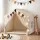 Keezi Kids Play Tent with Star Lights Flag Banner Indoor Playhouse 144cm x 95cm x 130cm for 3–4 Children