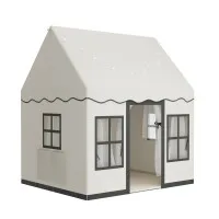 Keezi Kids Play Tent Castle with Lights & Mat - Durable Polyester, Accommodates 3-4 Kids, 121x100x133cm, Ideal Gift