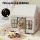 Keezi Kids Play Tent Castle with Lights & Mat - Durable Polyester, Accommodates 3-4 Kids, 121x100x133cm, Ideal Gift