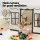 Keezi Kids Play Tent Castle with Lights & Mat - Durable Polyester, Accommodates 3-4 Kids, 121x100x133cm, Ideal Gift