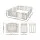 Keezi Baby Playpen 20 Panels – Foldable HDPE Toddler Fence, Safety Lock, Anti-Slip, Easy Assembly, Light Grey/White