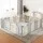 Keezi Baby Playpen 20 Panels – Foldable HDPE Toddler Fence, Safety Lock, Anti-Slip, Easy Assembly, Light Grey/White