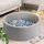 Keezi Kids Ball Pit 90x30cm - Grey Ocean Foam Play Pool with 200 Soft Balls, EN71 Safety Approved, Easy Assembly