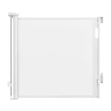 Keezi Retractable Safety Gate Baby Gate Pet Fence 140cm White for Stairs and Doorways
