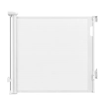 Keezi Retractable Safety Gate Baby Gate Pet Fence 140cm White for Stairs and Doorways