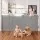 Keezi Retractable Safety Gate Baby Gate Extends to 400cm Grey with One-Handed Indoor Outdoor Use
