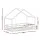 Artiss White Wooden Kids House Bed Frame - Solid Pine, Non-Toxic Paint, Fits Australian Single Mattress, 150kg Capacity