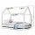 Artiss CASA White Wooden Kids House Bed Frame - Solid Pine, Eco-Friendly Paint, Fits Australian Single Mattress