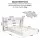 Artiss Queen Bed Frame with Storage Bookcase Headboard USB Type-C Ports Drawers White 250kg