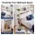Artiss Queen Bed Frame with Storage Bookcase Headboard USB Type-C Ports Drawers White 250kg