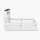 Artiss King Single Bed Frame with Storage Bookcase Headboard White