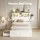 Artiss King Single Bed Frame with Storage Bookcase Headboard White