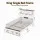 Artiss King Single Bed Frame with Storage, Lighting and Charging Station White