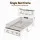 Artiss Single Bed Frame with Storage Headboard and Foot-board White