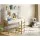 Keezi 2PCS Kids Table and Chairs Set - MDF & Pine, White, 101x45.5x123cm, Storage Drawer, Easy-Clean, Ages 3