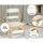 Keezi 2PCS Kids Table and Chairs Set - MDF & Pine, White, 101x45.5x123cm, Storage Drawer, Easy-Clean, Ages 3