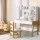 Keezi 2PCS Kids Table and Chairs Set - MDF & Pine, White, 101x45.5x123cm, Storage Drawer, Easy-Clean, Ages 3