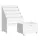 Keezi 4-Tier Kids Bookshelf Storage Organiser with Chalkboard Labels, Removable Box, Eco-Friendly 60x45x92cm White
