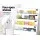 Keezi 4-Tier Kids Bookshelf Storage Organiser with Chalkboard Labels, Removable Box, Eco-Friendly 60x45x92cm White