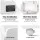 Keezi 4-Tier Kids Bookshelf Storage Organiser with Chalkboard Labels, Removable Box, Eco-Friendly 60x45x92cm White