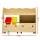 Keezi 3 Tiers Kids Bookshelf Storage Organiser, MDF Frame, PP Bins, 108x29x88cm, Natural Finish, Lockable Wheels