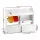 Keezi 3-Tier Kids Bookshelf & Toy Organiser, White, Durable MDF, 108cm x 29cm x 88cm, Safe Corners, Lockable Wheels