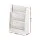 Keezi Kids 3-Tier Bookshelf with Protective Rods - White Particleboard & MDF, 59x18x80cm, Safe & Easy to Assemble