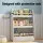 Keezi Kids 3-Tier Bookshelf with Protective Rods - White Particleboard & MDF, 59x18x80cm, Safe & Easy to Assemble