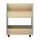 Keezi Kids Toy Box Bookshelf Organiser: MDF Solid Wood, 52x46x59cm, Lockable Wheels, Double-Sided Storage, Grey Pine